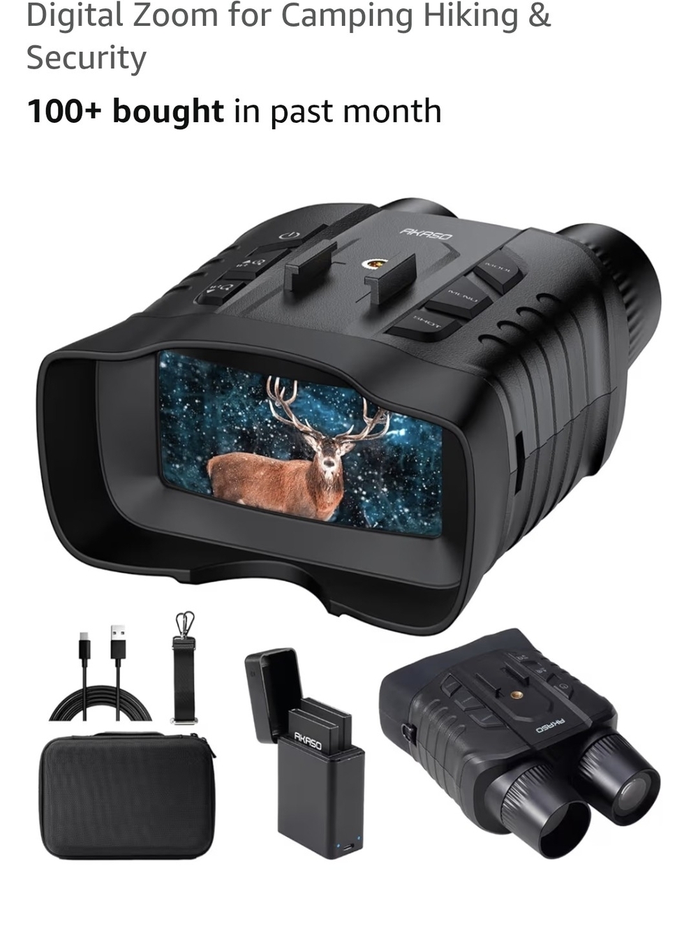 Night Vision Digital Binoculars – Black
